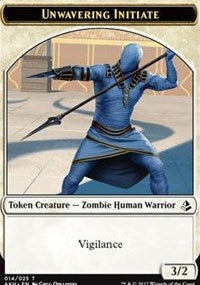 Unwavering Initiate // Wurm Token [Amonkhet Tokens] | Nerdhalla Games