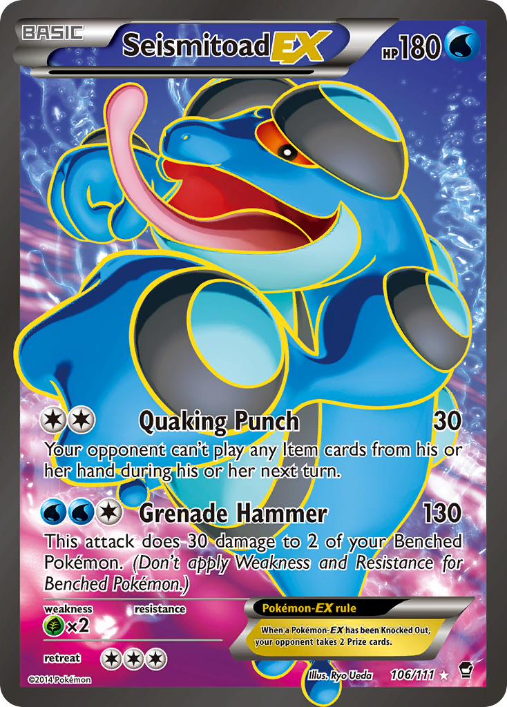 Seismitoad EX (106/111) [XY: Furious Fists] | Nerdhalla Games