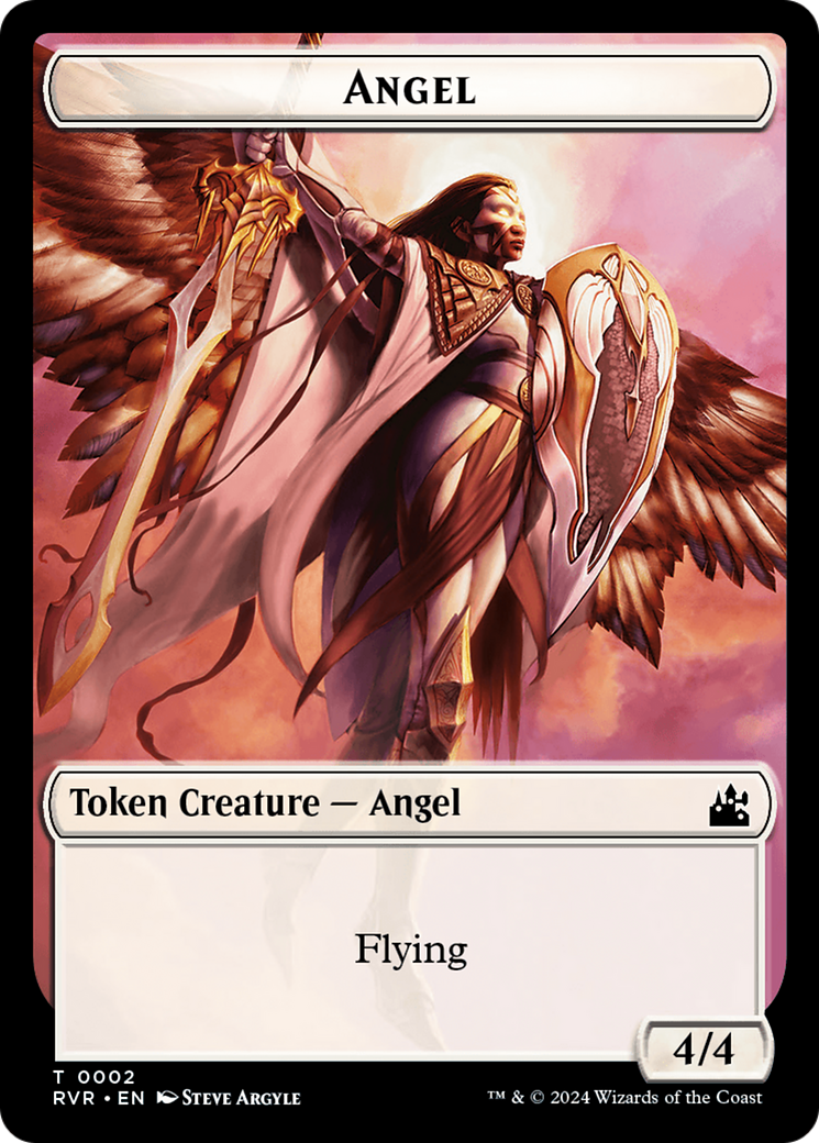 Angel Token (0002) [Ravnica Remastered Tokens] | Nerdhalla Games