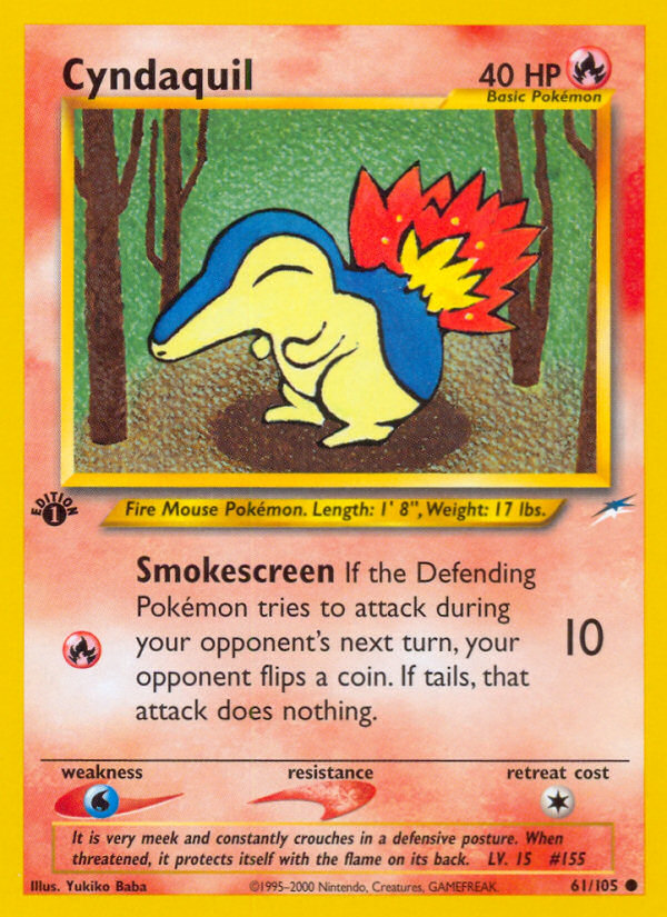 Cyndaquil (61/105) [Neo Destiny 1st Edition] | Nerdhalla Games