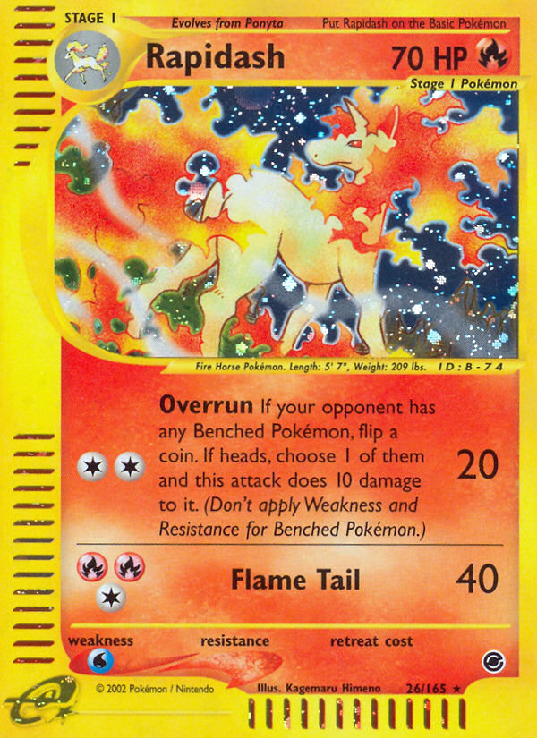 Rapidash (26/165) [Expedition: Base Set] | Nerdhalla Games