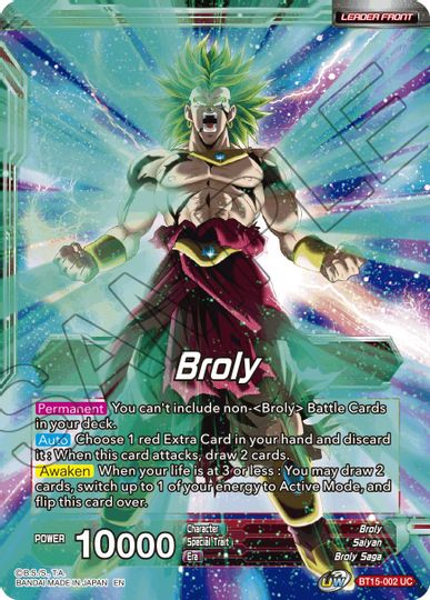 Broly // SS Broly, Demon's Second Coming (BT15-002) [Saiyan Showdown Prerelease Promos] | Nerdhalla Games