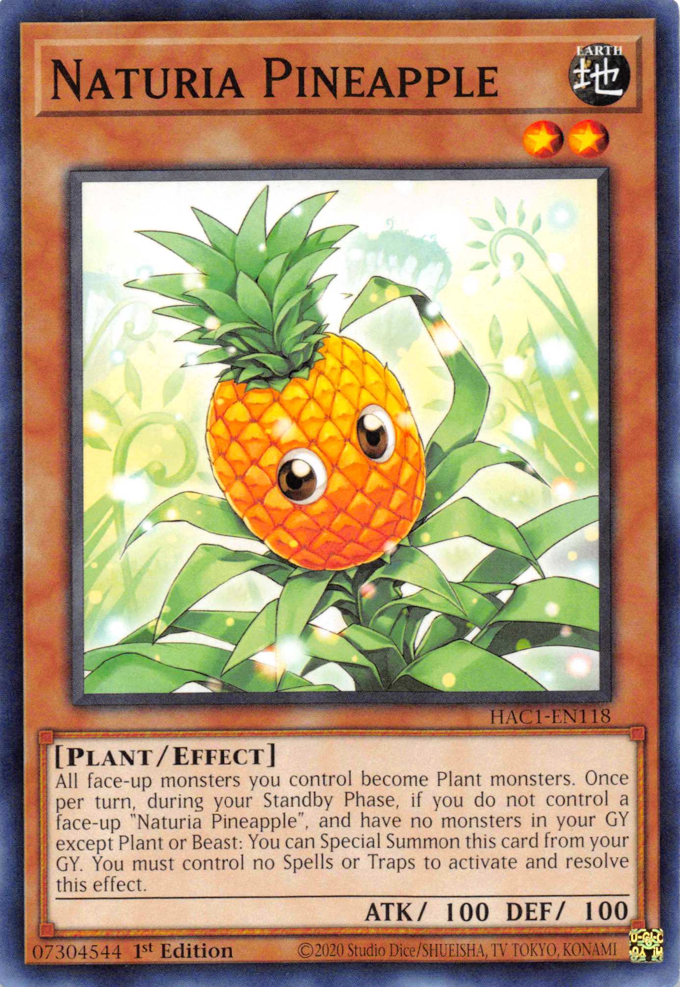 Naturia Pineapple [HAC1-EN118] Common | Nerdhalla Games