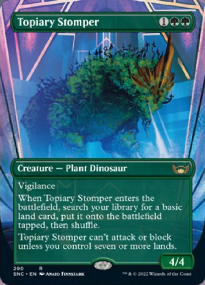 Topiary Stomper (Borderless Alternate Art) [Streets of New Capenna] | Nerdhalla Games