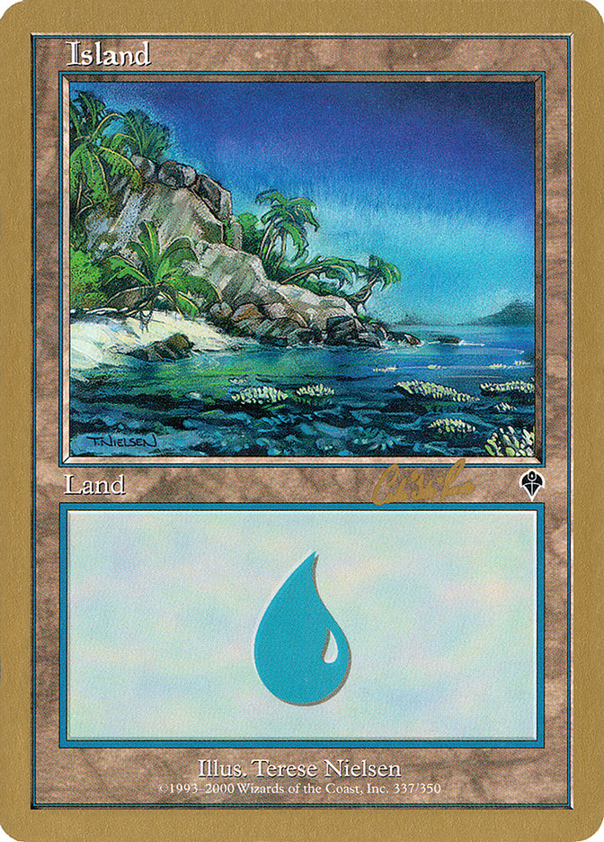 Island (cr337) (Carlos Romao) [World Championship Decks 2002] | Nerdhalla Games