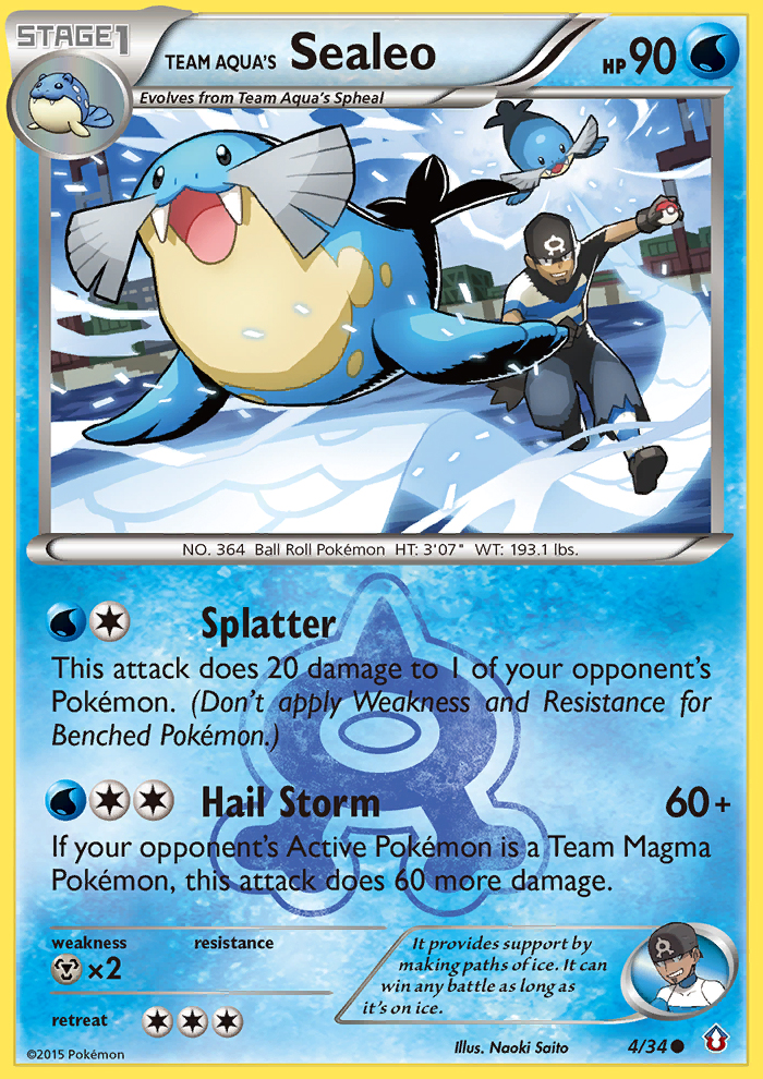 Team Aqua's Sealeo (4/34) [XY: Double Crisis] | Nerdhalla Games