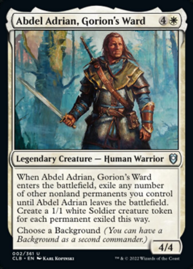 Abdel Adrian, Gorion's Ward [Commander Legends: Battle for Baldur's Gate] | Nerdhalla Games