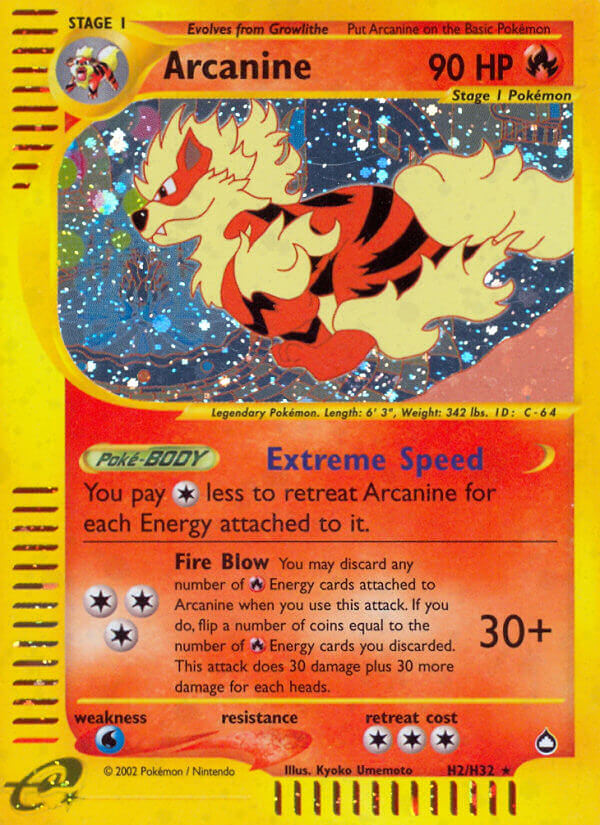 Arcanine (H2/H32) [Aquapolis] | Nerdhalla Games