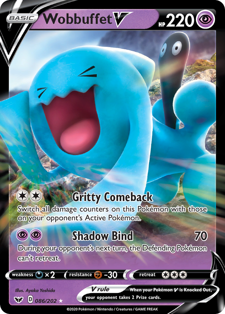 Wobbuffet V (086/202) [Sword & Shield: Base Set] | Nerdhalla Games