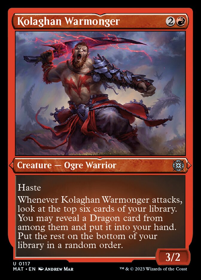 Kolaghan Warmonger (Foil Etched) [March of the Machine: The Aftermath] | Nerdhalla Games