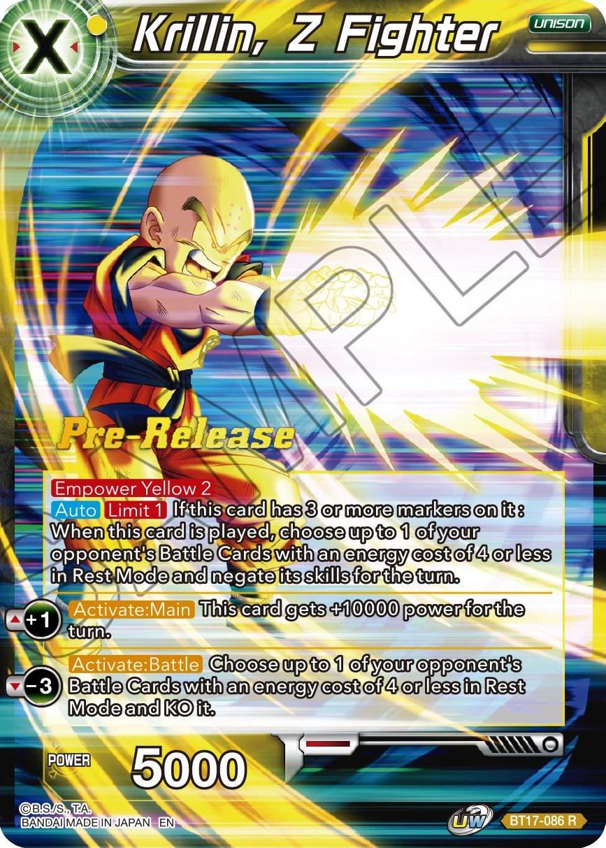 Krillin, Z Fighter (BT17-086) [Ultimate Squad Prerelease Promos] | Nerdhalla Games