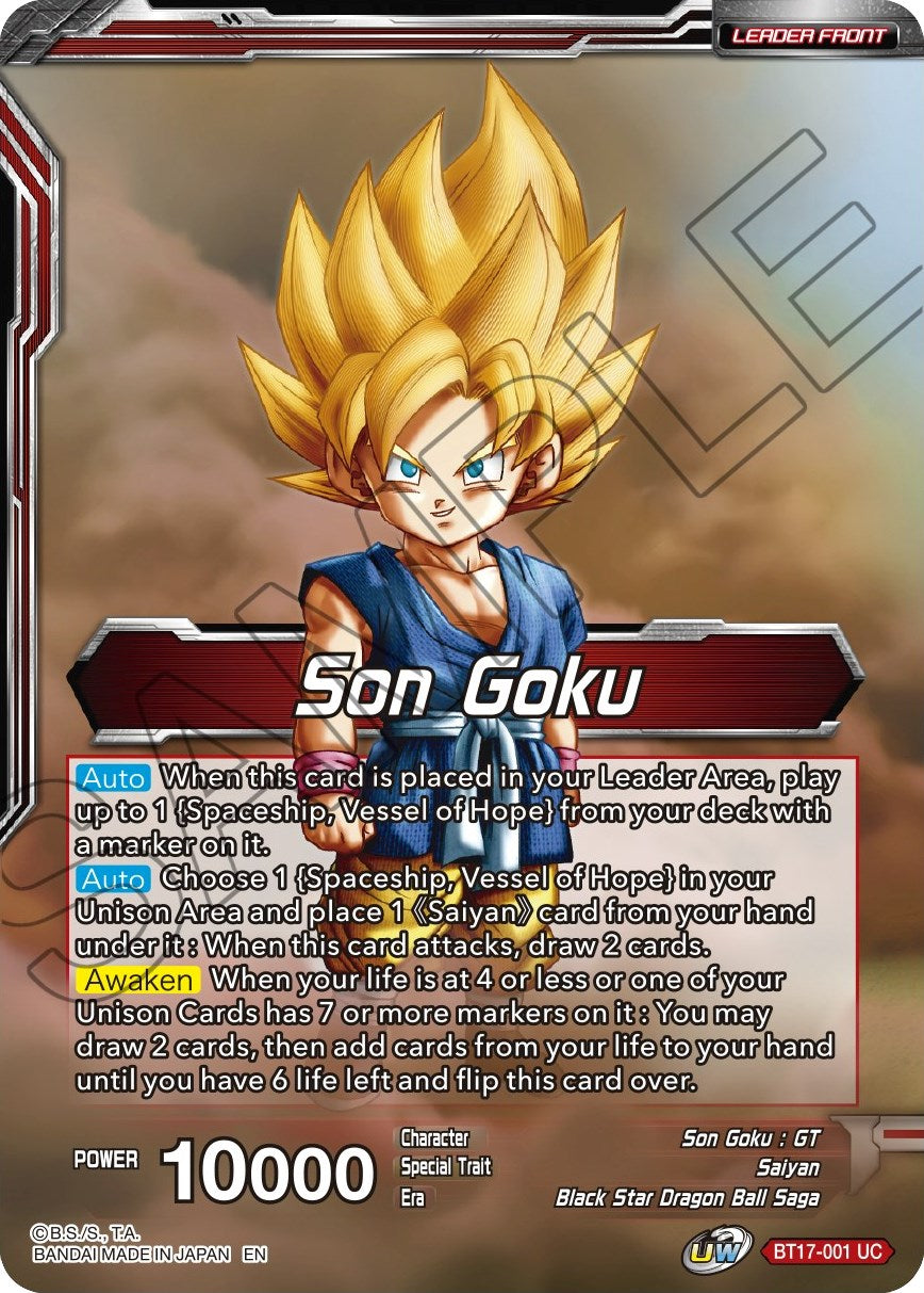 Son Goku // Son Goku, Pan, and Trunks, Space Adventurers (BT17-001) [Ultimate Squad Prerelease Promos] | Nerdhalla Games