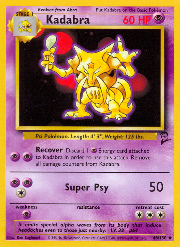 Kadabra (46/130) [Base Set 2] | Nerdhalla Games