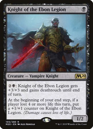 Knight of the Ebon Legion [Core Set 2020 Promos] | Nerdhalla Games