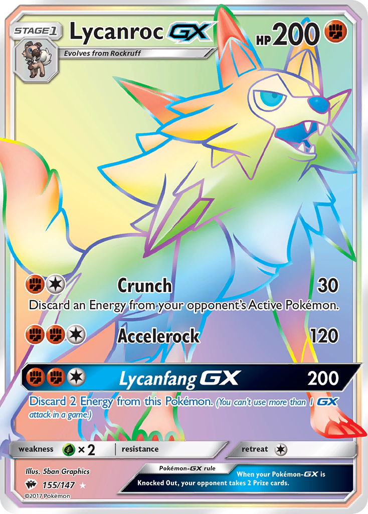 Lycanroc GX (155/147) [Sun & Moon: Burning Shadows] | Nerdhalla Games