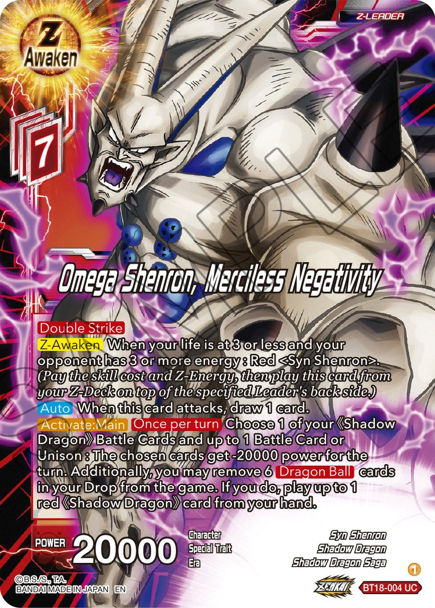 Omega Shenron, Merciless Negativity (BT18-004) [Dawn of the Z-Legends] | Nerdhalla Games