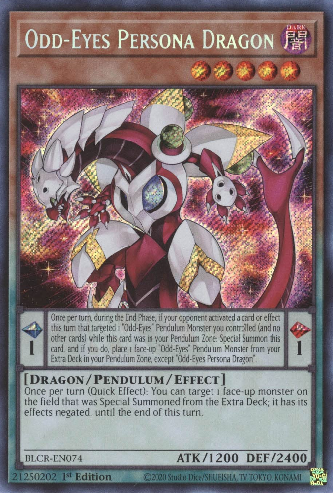 Odd-Eyes Persona Dragon [BLCR-EN074] Secret Rare | Nerdhalla Games