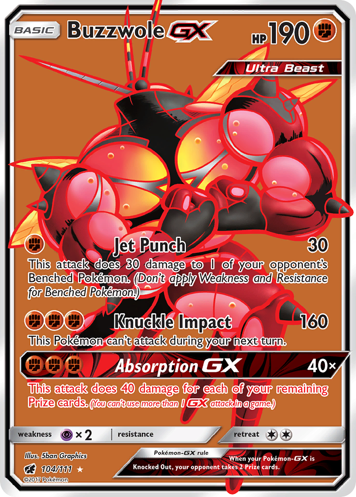 Buzzwole GX (104/111) [Sun & Moon: Crimson Invasion] | Nerdhalla Games