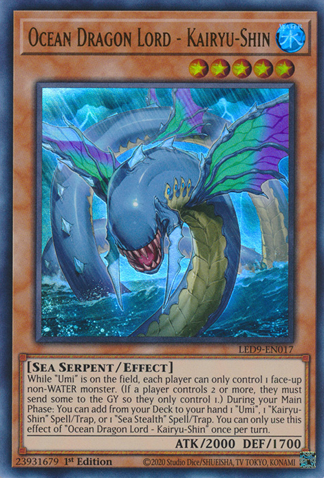 Ocean Dragon Lord - Kairyu-Shin [LED9-EN017] Ultra Rare | Nerdhalla Games