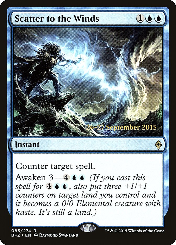 Scatter to the Winds  [Battle for Zendikar Prerelease Promos] | Nerdhalla Games