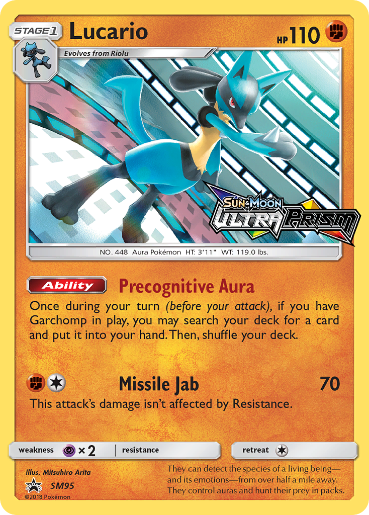 Lucario (SM95) (Prerelease Promo) [Sun & Moon: Black Star Promos] | Nerdhalla Games