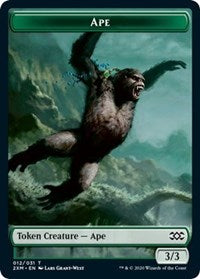 Ape // Elemental Double-sided Token [Double Masters Tokens] | Nerdhalla Games