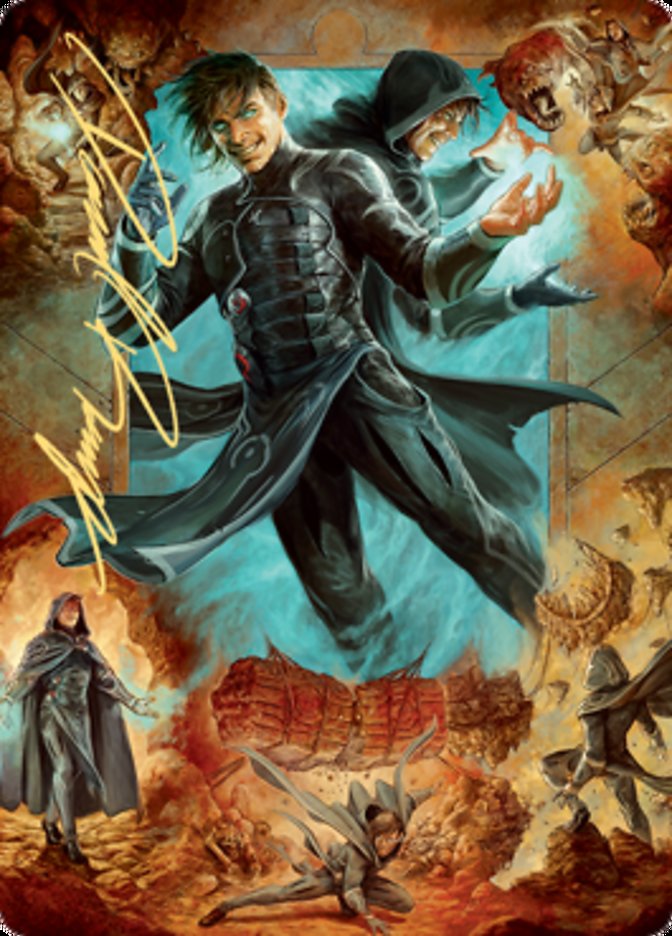 Jace, Mirror Mage 2 Art Card (Gold-Stamped Signature) [Zendikar Rising Art Series] | Nerdhalla Games