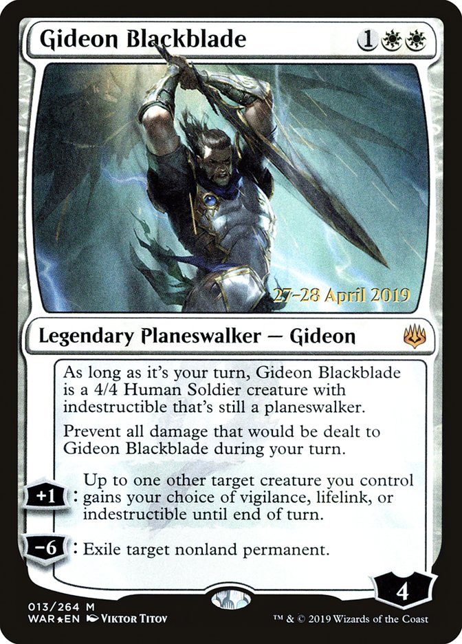 Gideon Blackblade  [War of the Spark Prerelease Promos] | Nerdhalla Games