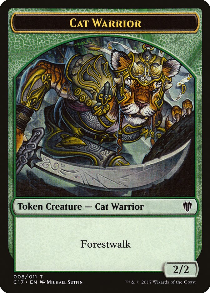 Cat Warrior Token [Commander 2017 Tokens] | Nerdhalla Games