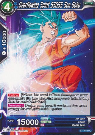 Overflowing Spirit SSGSS Son Goku [BT1-032] | Nerdhalla Games