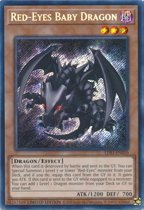 Red-Eyes Baby Dragon [LDS1-EN010] Secret Rare | Nerdhalla Games