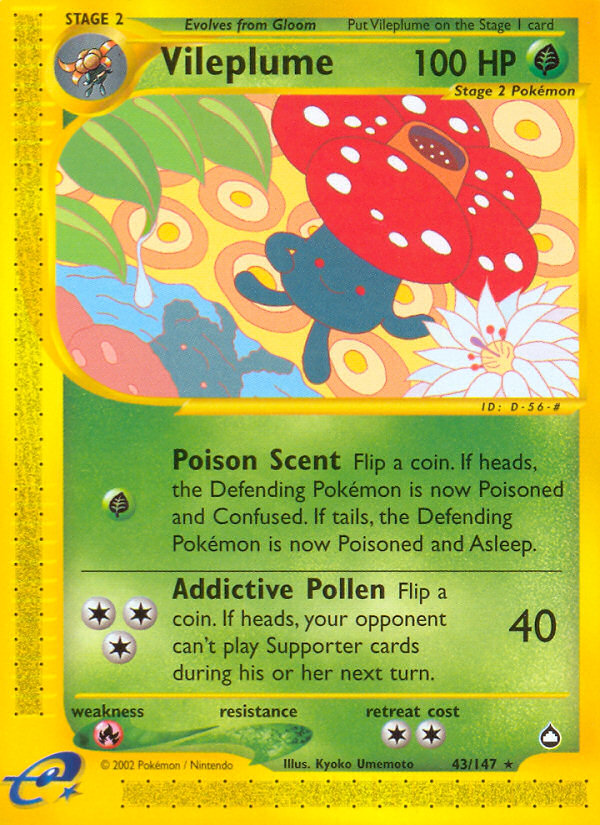 Vileplume (43/147) [Aquapolis] | Nerdhalla Games