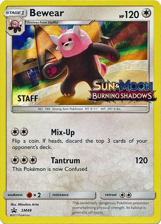 Bewear (SM49) (Staff Prerelease Promo) [Sun & Moon: Black Star Promos] | Nerdhalla Games