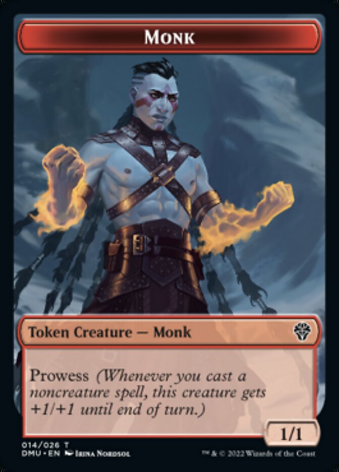 Monk Token [Dominaria United Tokens] | Nerdhalla Games