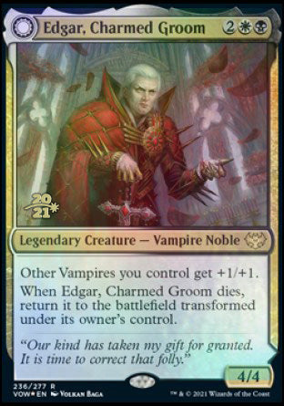 Edgar, Charmed Groom // Edgar Markov's Coffin [Innistrad: Crimson Vow Prerelease Promos] | Nerdhalla Games