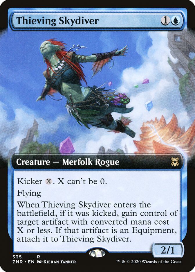 Thieving Skydiver (Extended Art) [Zendikar Rising] | Nerdhalla Games