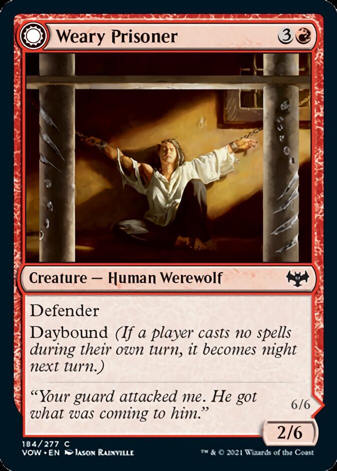 Weary Prisoner // Wrathful Jailbreaker [Innistrad: Crimson Vow] | Nerdhalla Games