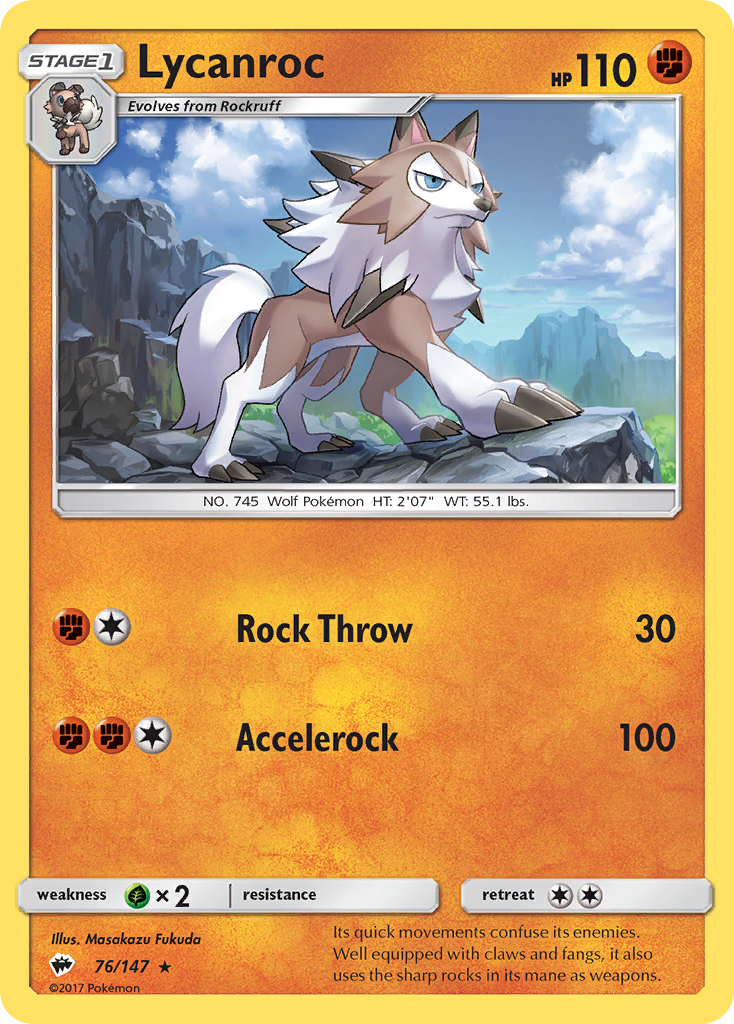 Lycanroc (76/147) [Sun & Moon: Burning Shadows] | Nerdhalla Games