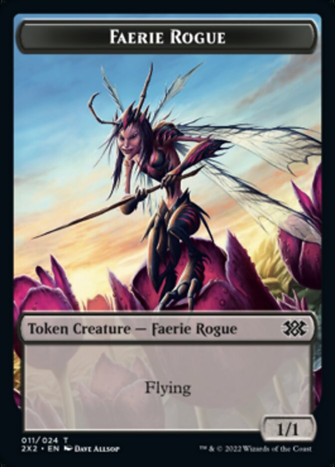 Faerie Rogue // Spirit Double-sided Token [Double Masters 2022 Tokens] | Nerdhalla Games