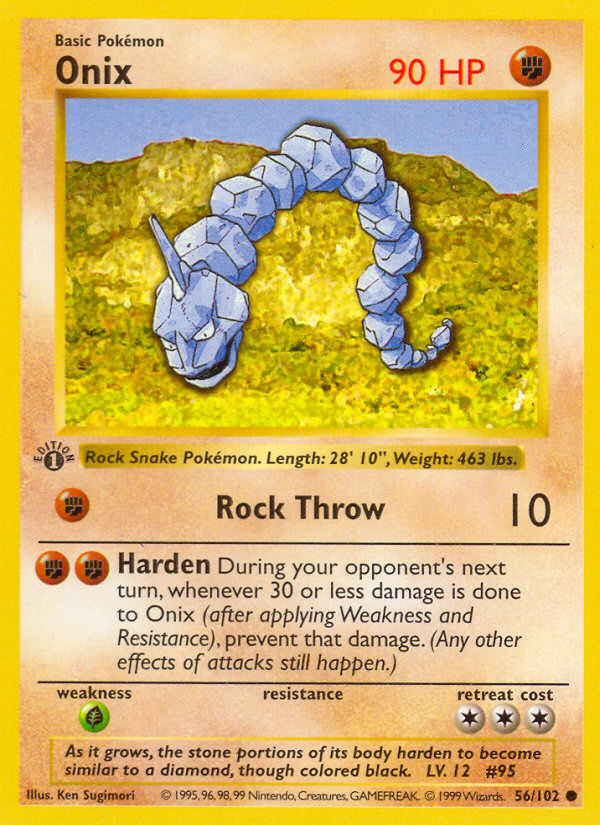 Onix (56/102) (Shadowless) [Base Set 1st Edition] | Nerdhalla Games