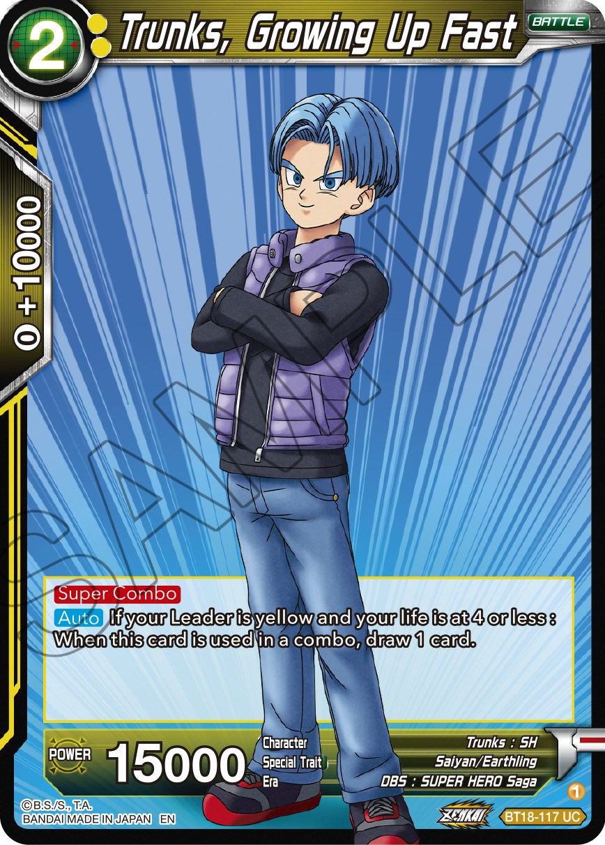 Trunks, Growing Up Fast (BT18-117) [Dawn of the Z-Legends] | Nerdhalla Games