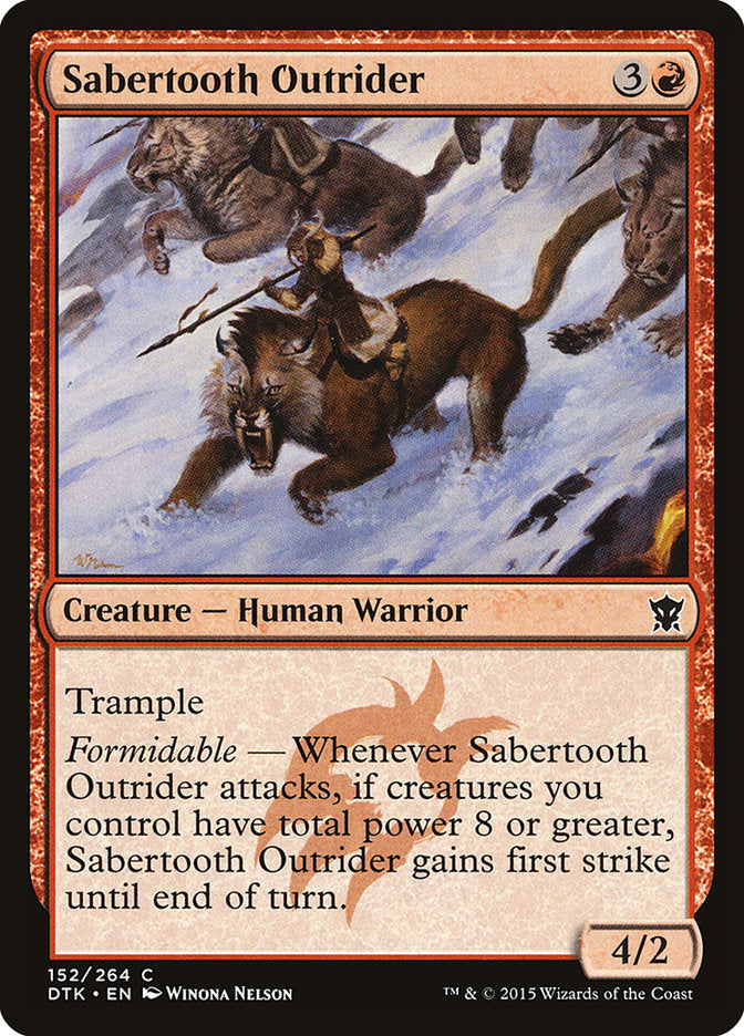 Sabertooth Outrider [Dragons of Tarkir] | Nerdhalla Games