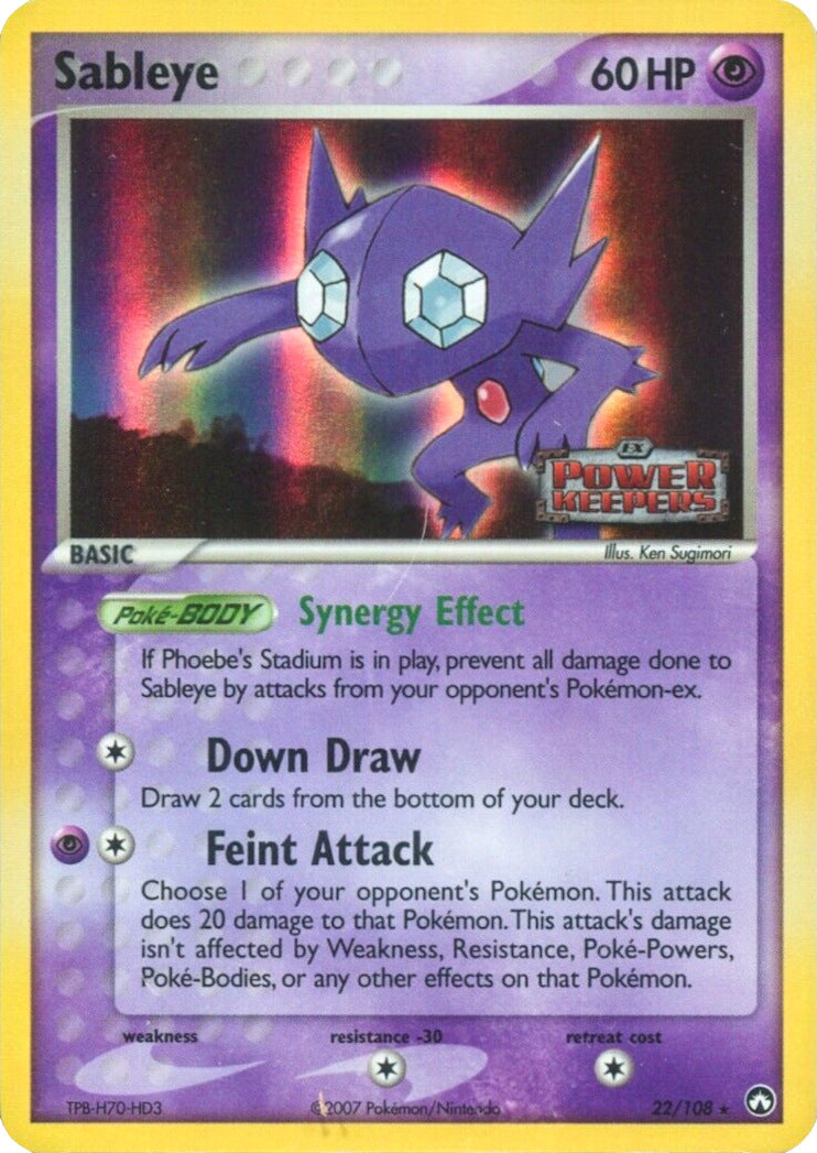 Sableye (22/108) (Stamped) [EX: Power Keepers] | Nerdhalla Games