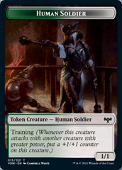 Human (001) // Human Soldier Double-sided Token [Innistrad: Crimson Vow Tokens] | Nerdhalla Games