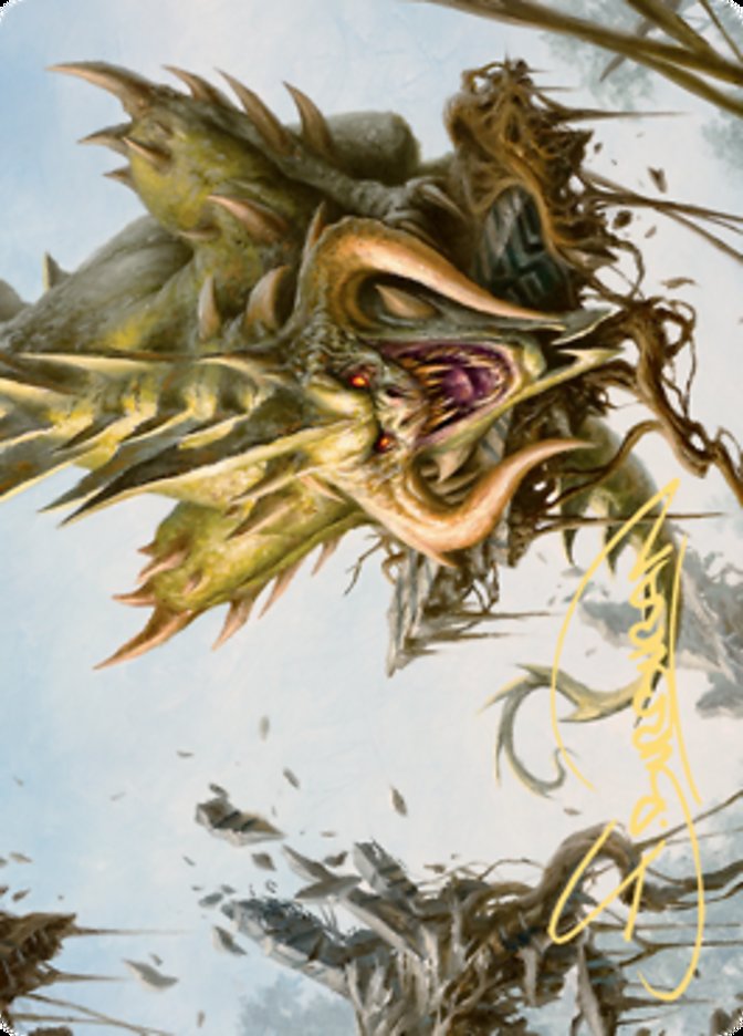 Canopy Baloth Art Card (Gold-Stamped Signature) [Zendikar Rising Art Series] | Nerdhalla Games