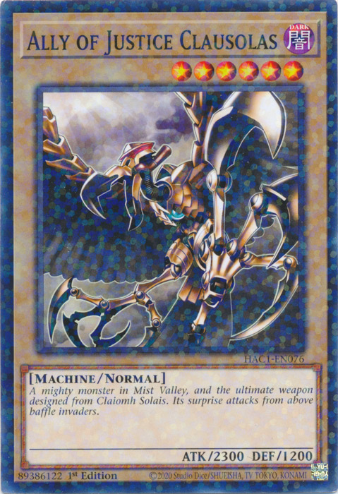 Ally of Justice Clausolas (Duel Terminal) [HAC1-EN076] Common | Nerdhalla Games