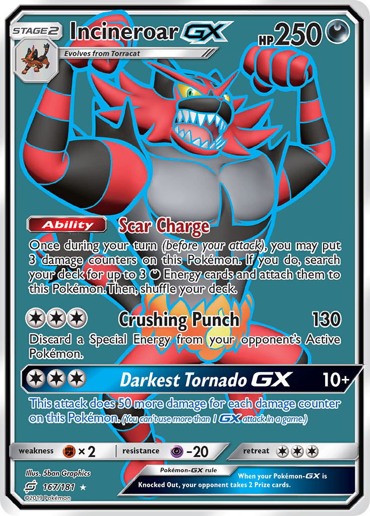 Incineroar GX (167/181) [Sun & Moon: Team Up] | Nerdhalla Games