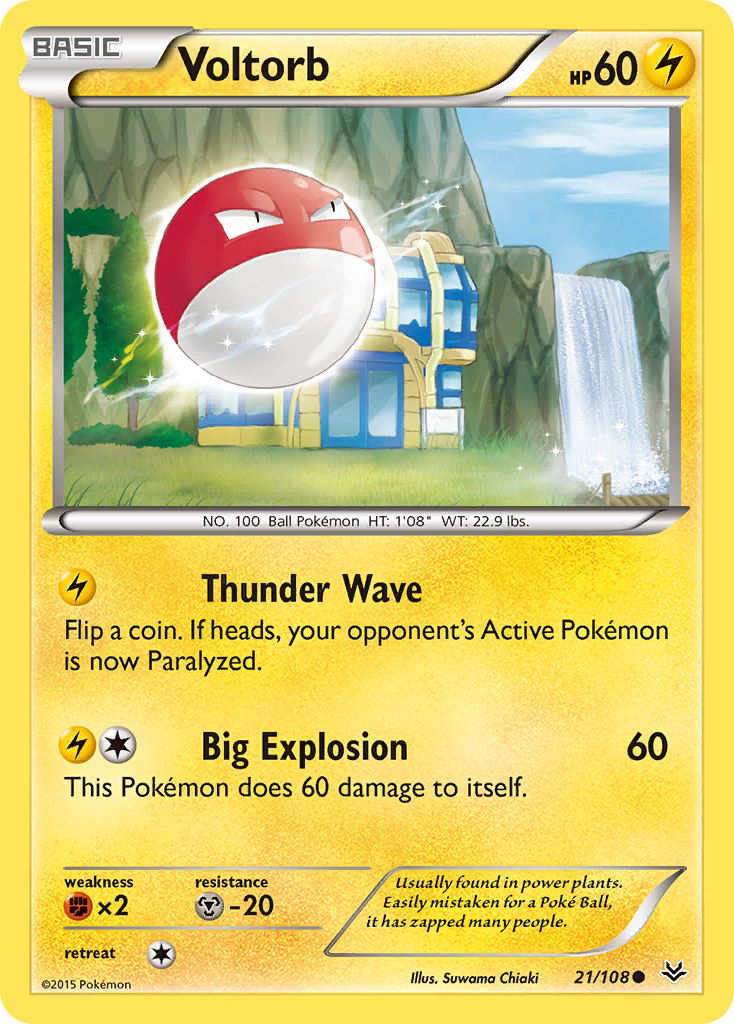 Voltorb (21/108) [XY: Roaring Skies] | Nerdhalla Games