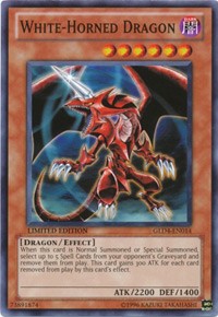 White-Horned Dragon [GLD4-EN014] Common | Nerdhalla Games