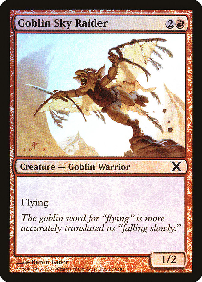 Goblin Sky Raider (Premium Foil) [Tenth Edition] | Nerdhalla Games